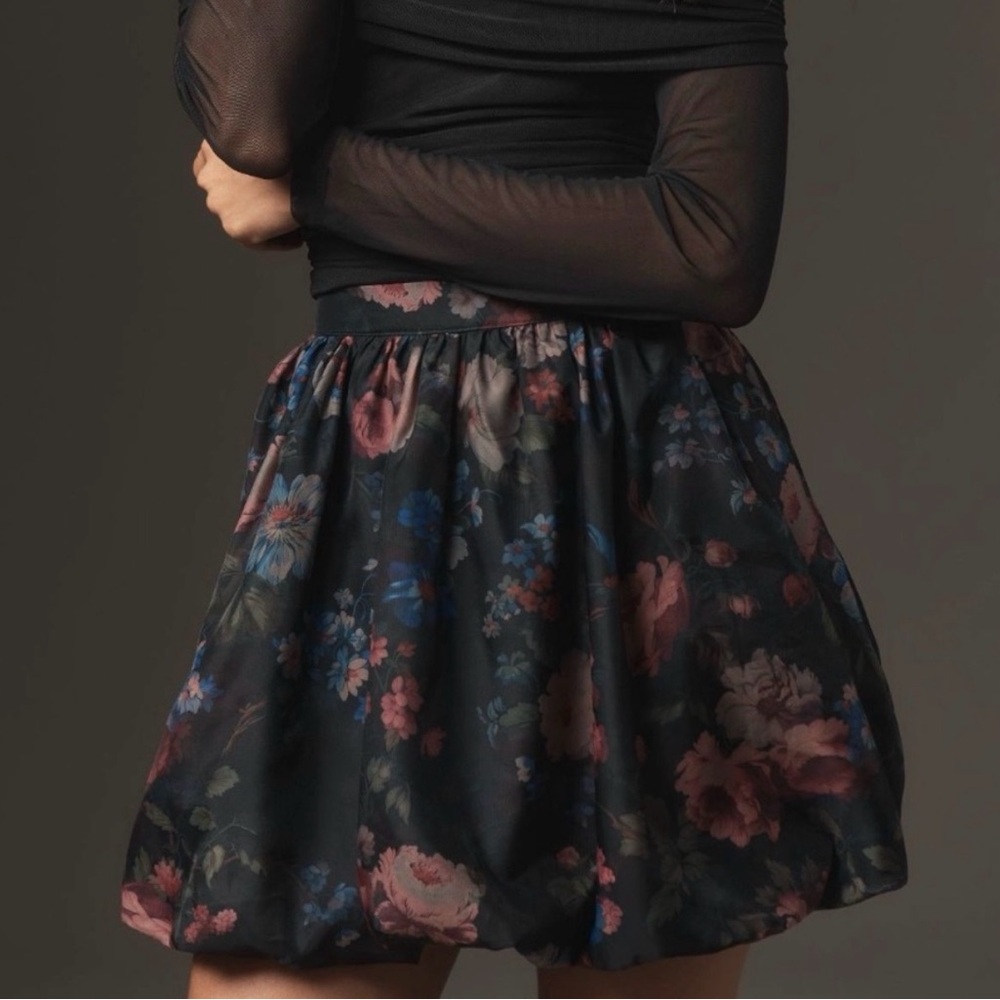 Anthropologie Floral bubble skirt